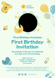 周岁宝宝生日海报