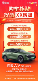 购车补贴海报