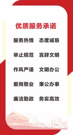 服务承诺展板