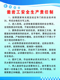 岩凿工安全生产责任制