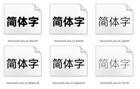 鸿蒙字体全套字体包免费商用