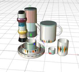 C4D模型 餐具