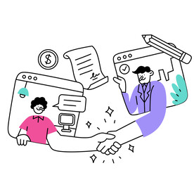 金融科技商业插图    
