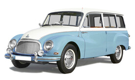 蓝色经典古董汽车