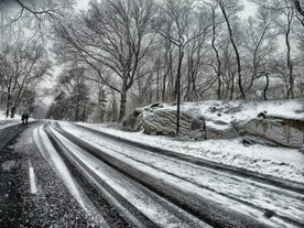 下雪天公路