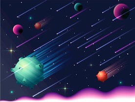 航空航天科学插画       