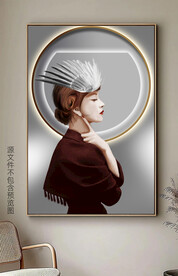 欧美华丽高端复古女郎装饰画