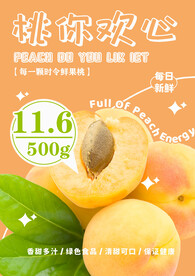 水果桃子海报