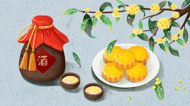 中秋月饼海报