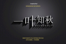 一叶知秋 字体设计