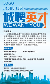 诚聘英才招聘海报