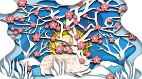          麋鹿立体画 