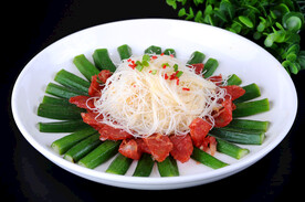 蒜蓉粉丝腊肠秋葵