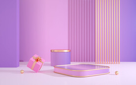 中秋节国潮电商场景背景