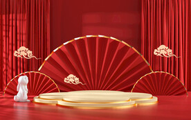 中秋节国潮电商背景