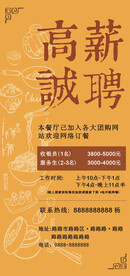 高薪诚聘 招聘海报