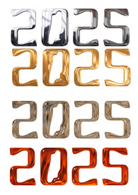 2025年蛇年艺术字体金属字
