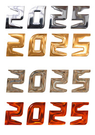 2025年蛇年艺术字体金属字