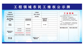 农民工维权公示牌