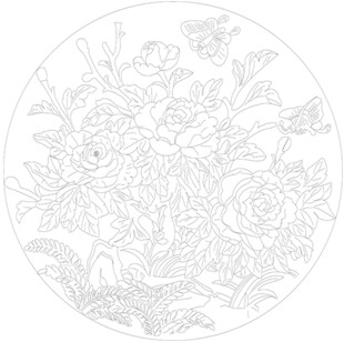 牡丹雕刻图