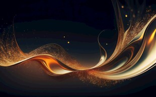 闪亮传奇金色线条金沙粒子飞散