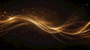 闪亮传奇金色线条金沙粒子飞散