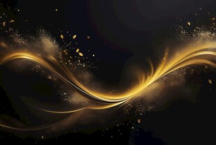 闪亮传奇金色线条金沙粒子飞散