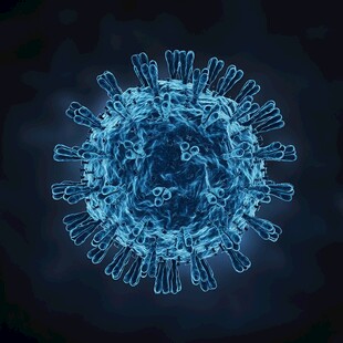 新冠德尔塔病毒变异基因高科技图