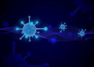 新冠德尔塔病毒变异基因高科技图