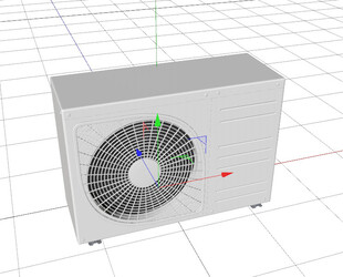 C4D模型 空调外机箱