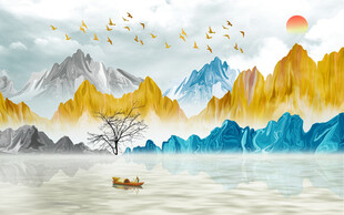 中式山水风景装饰画
