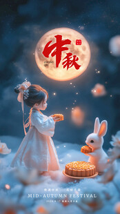 中秋节月饼海报