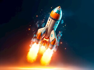 C4D航空火箭发射3d效果图