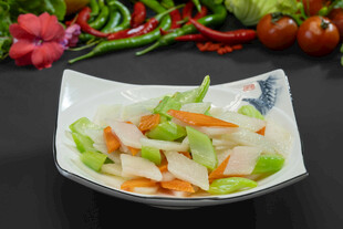 西芹炒山药  胡萝卜