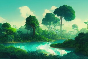 壮丽自然风光山水飞鸟云雾图片
