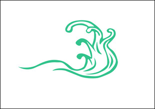 水纹海浪纹小戳标