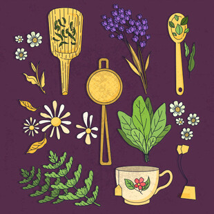花茶茶艺元素