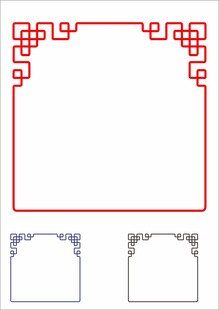 红色中国风边框
