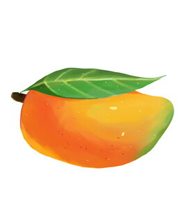 卡通芒果插画