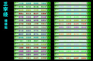 三字经楼梯贴