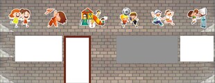 幼儿园 造型 文化墙 卡通形象