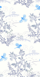 线条花 鸟