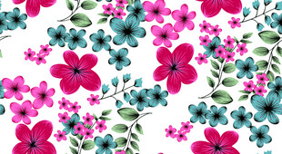 数码印花 小花 花朵 图案 设
