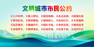 文明城市市民公约宣传展板