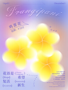 鸡蛋花清新散焦背景