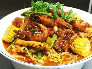 玉米麻花虾
