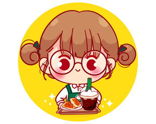 卡通小女孩