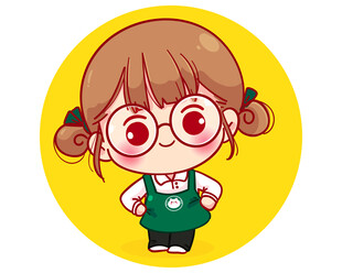卡通小女孩