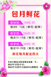 鲜花店海报