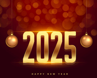 2025圣诞新年海报 